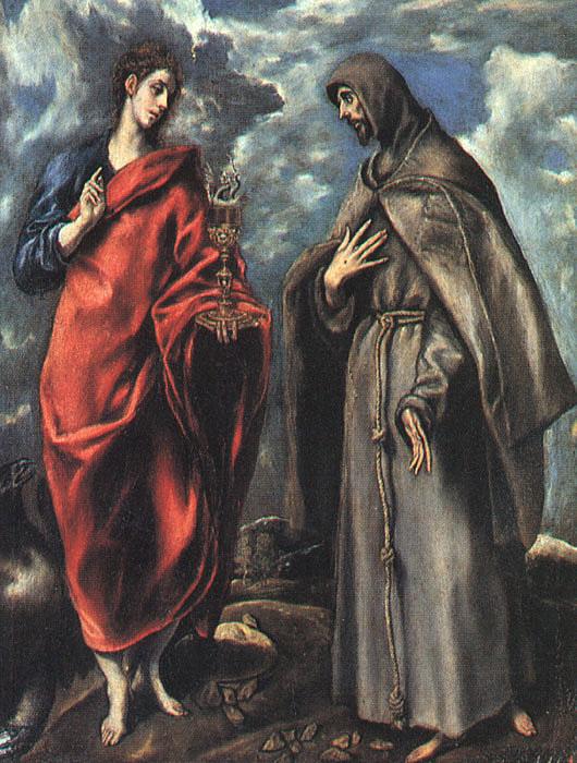 El Greco Saints John the Evangelist and Francis oil painting picture